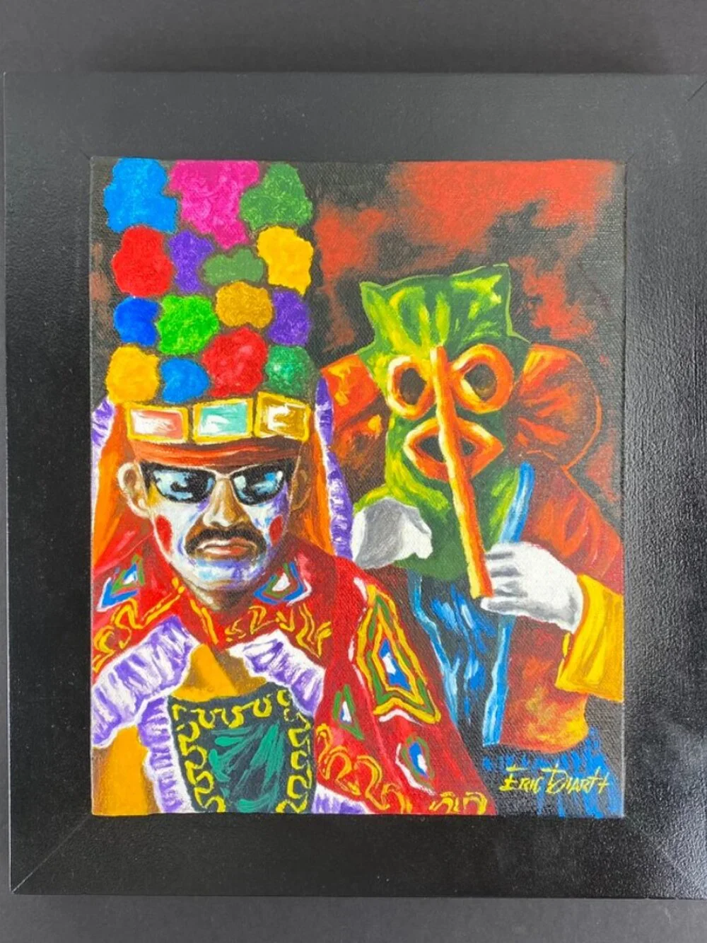 Carnaval de Barranquilla Oil Paintings Set of 2